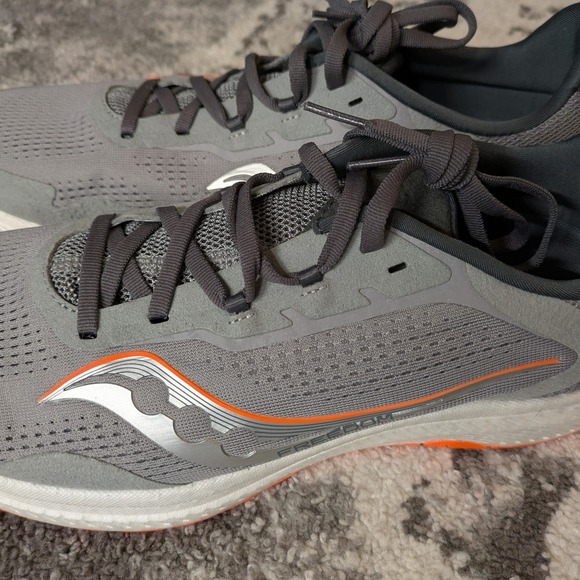 Saucony Freedom 4 Mens Shoes Sz 10 Running Athletic Alloy Vizi Orange Sneakers - Picture 5 of 6